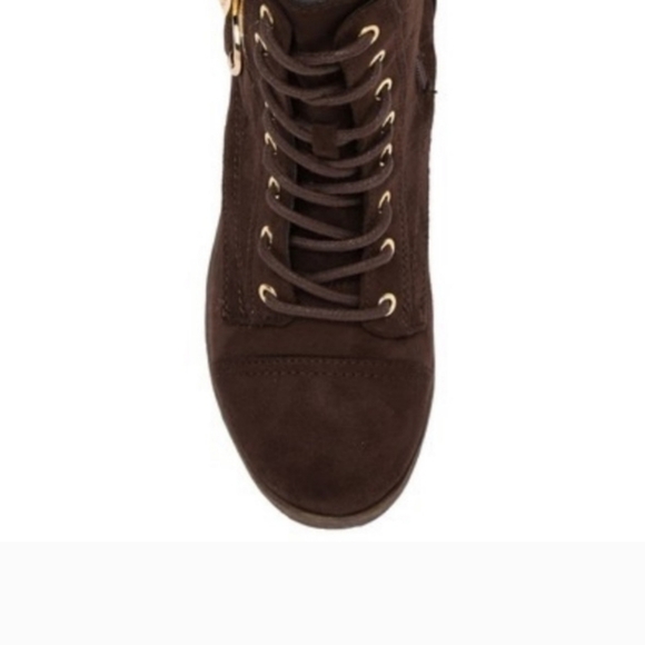 Bebe Wandell Quilt Lace Up Brown Fall Winter Bootie Size 6.5 New In Box Nwt - Picture 6 of 11